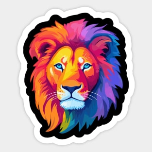 lion rainbow Sticker